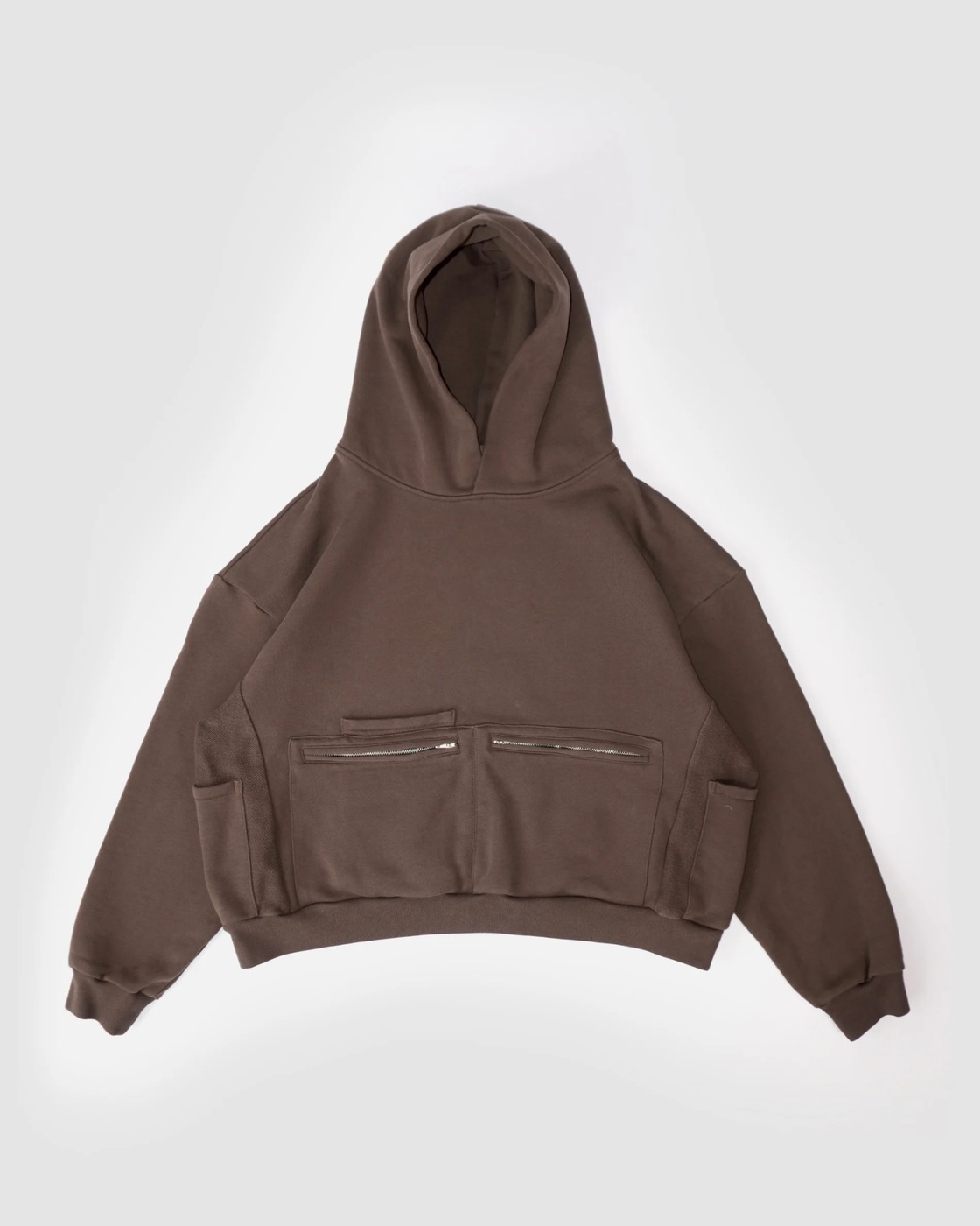 Mocha heavyweight utility cargo hoodie