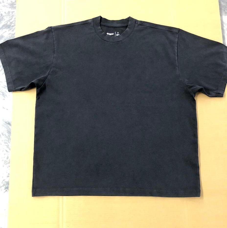 Heavyweight black acid-wash tee from AFY's first shipment