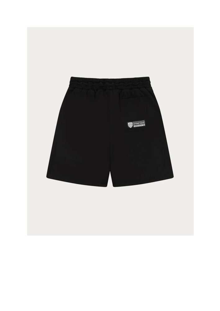 Black heavyweight fleece shorts